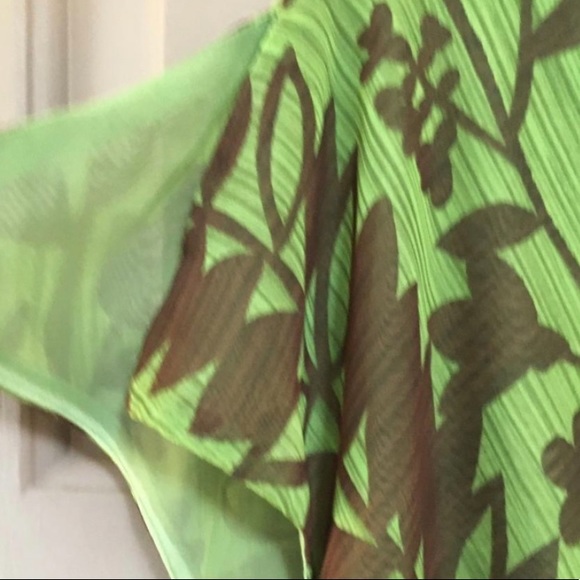 4X Y2K Flowy Green Fairy Lane Bryant Top - Picture 3 of 4